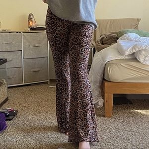 super comfy cheetah print flares